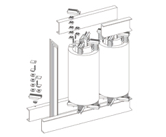 Sistemi di fissaggio e isolamento per bobine dei trasformatori - serie 70